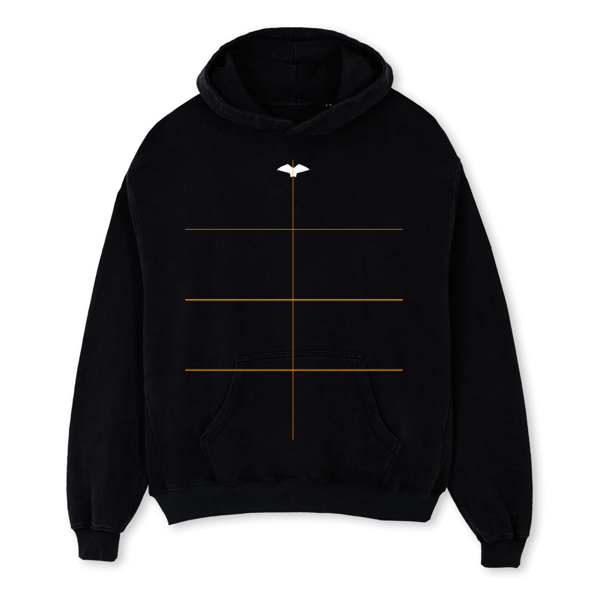 YACHE SMALL Black Oversized Hoodie.