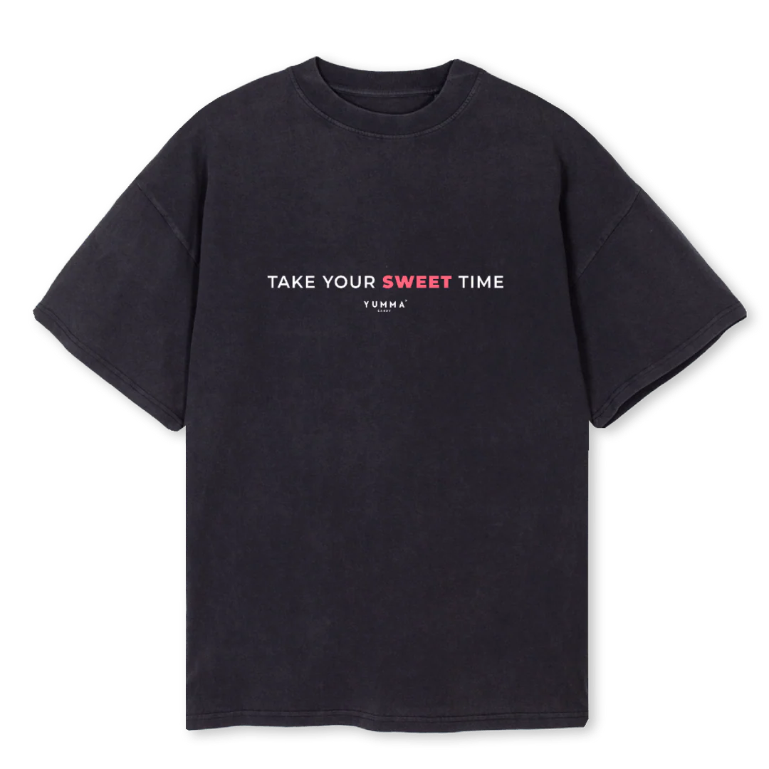 YC TSHIRT Vintage Black Oversized Tee.