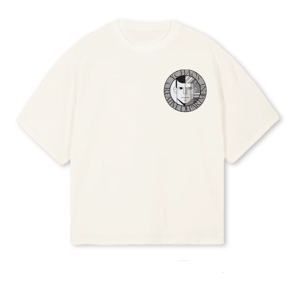 YCCDWEISS Vintage White Oversized Boxy Tee.