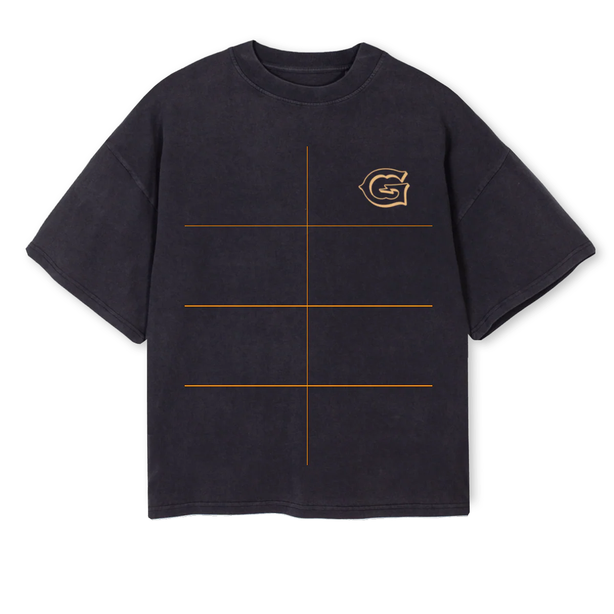 YELLOWG Vintage Black Oversized Boxy Tee.