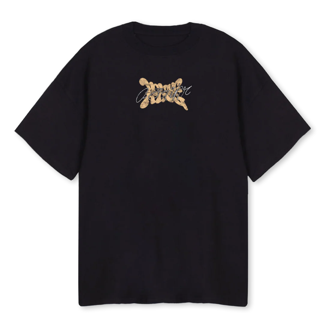 YOUNG KING Black Oversized Tee.