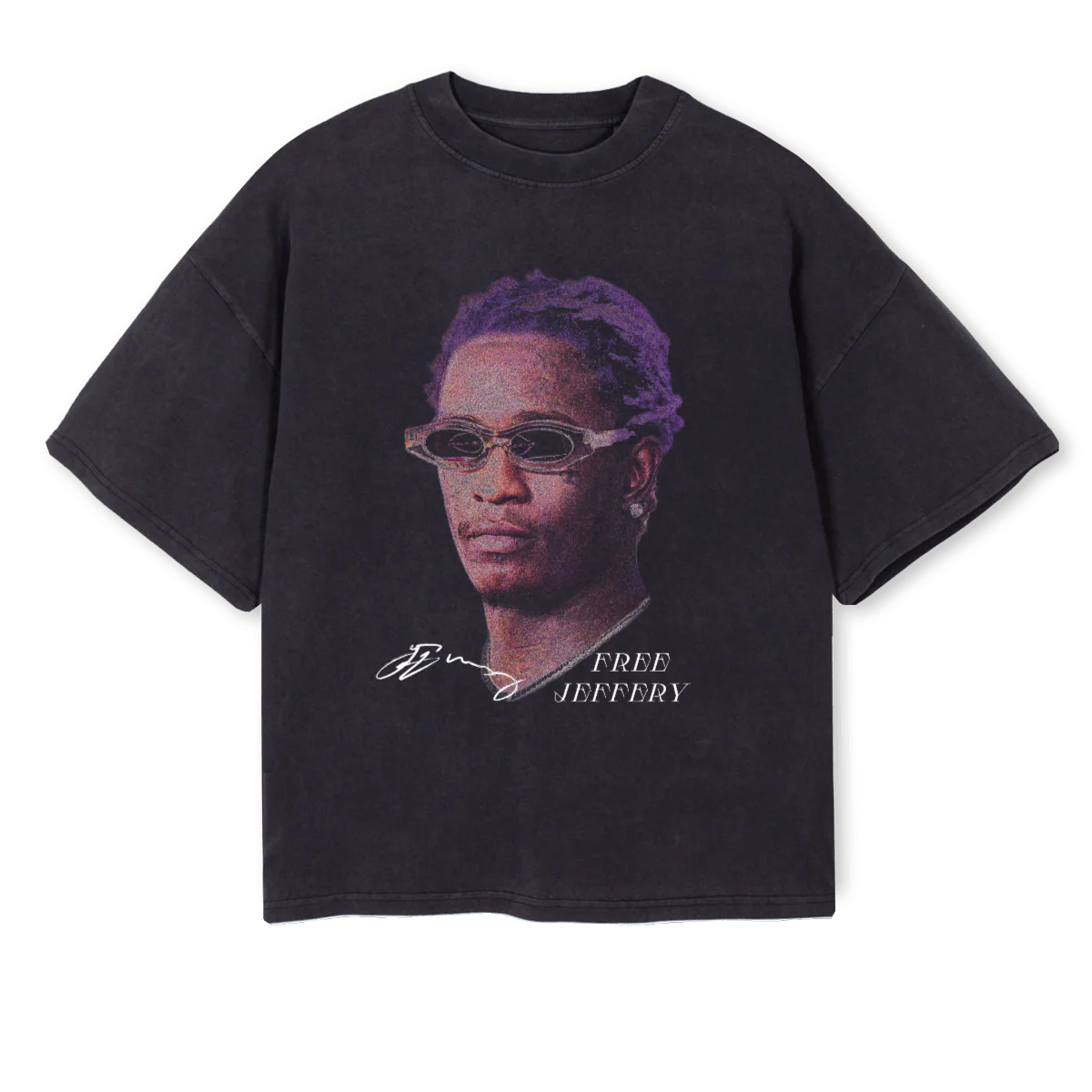 YOUNG Vintage Black Oversized Boxy Tee.