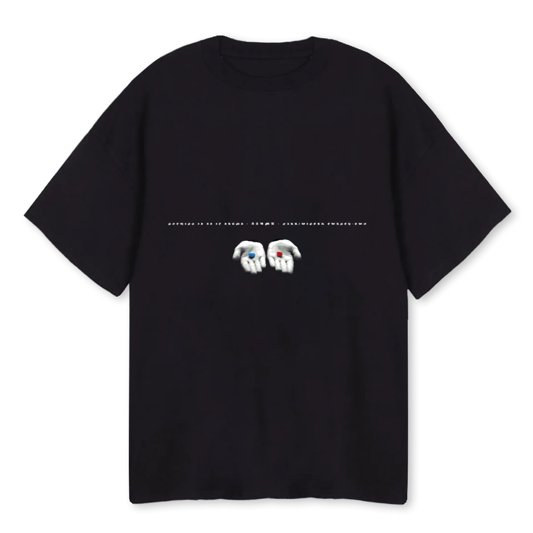 YOUR CHOICE Black Oversized Tee.