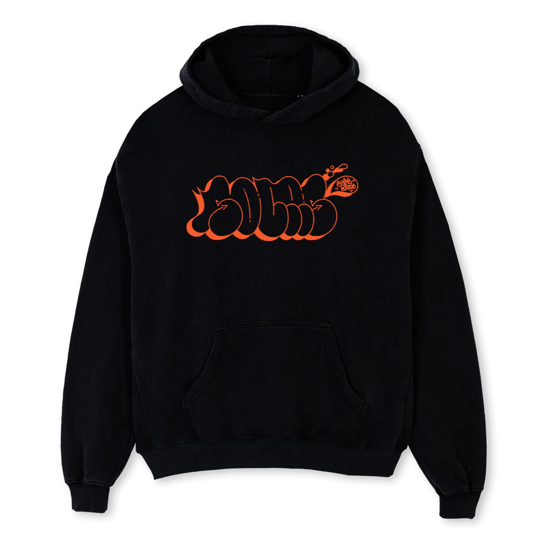 YOURIT Black Oversized Hoodie.