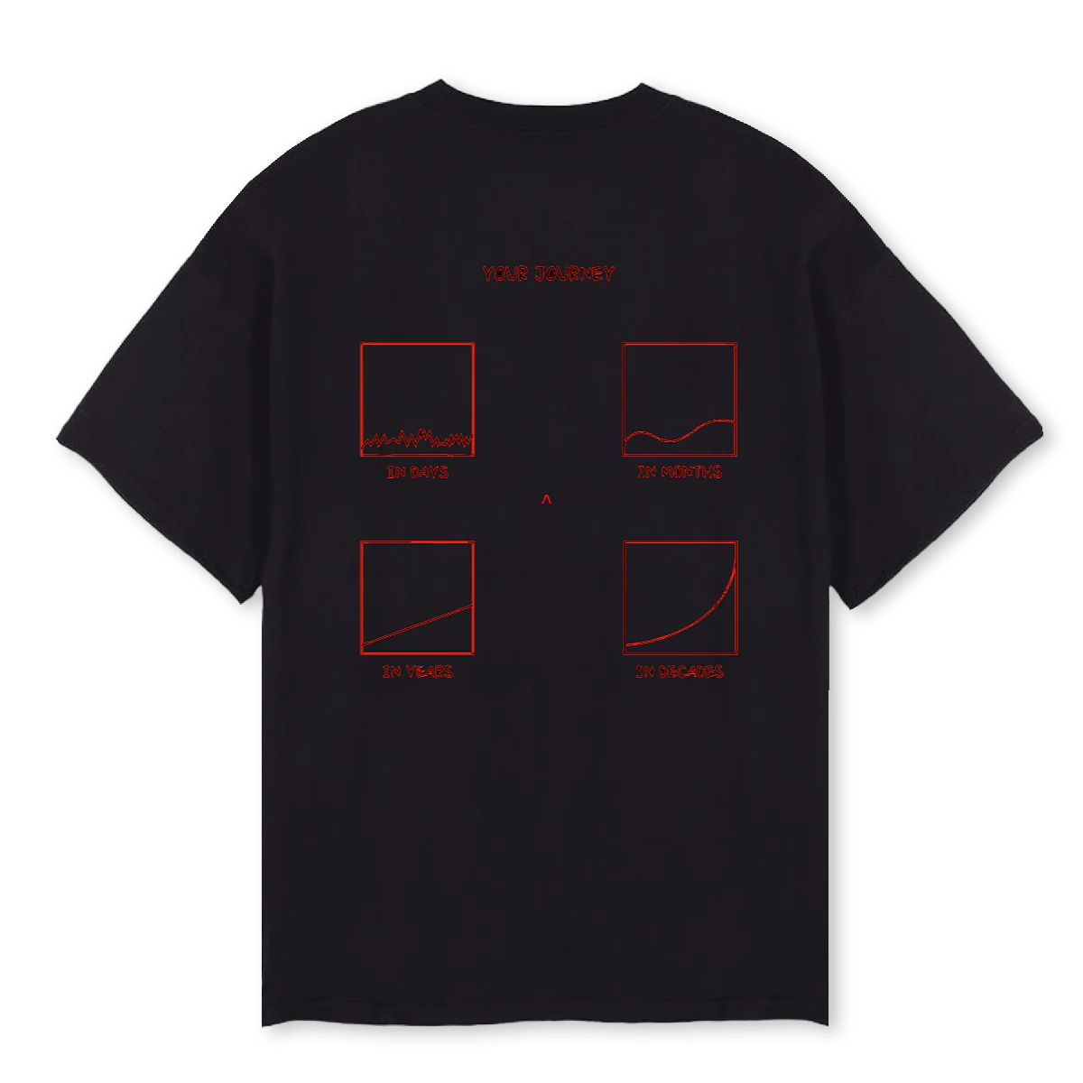 YOURJOURNEYLOA Black Oversized Tee.