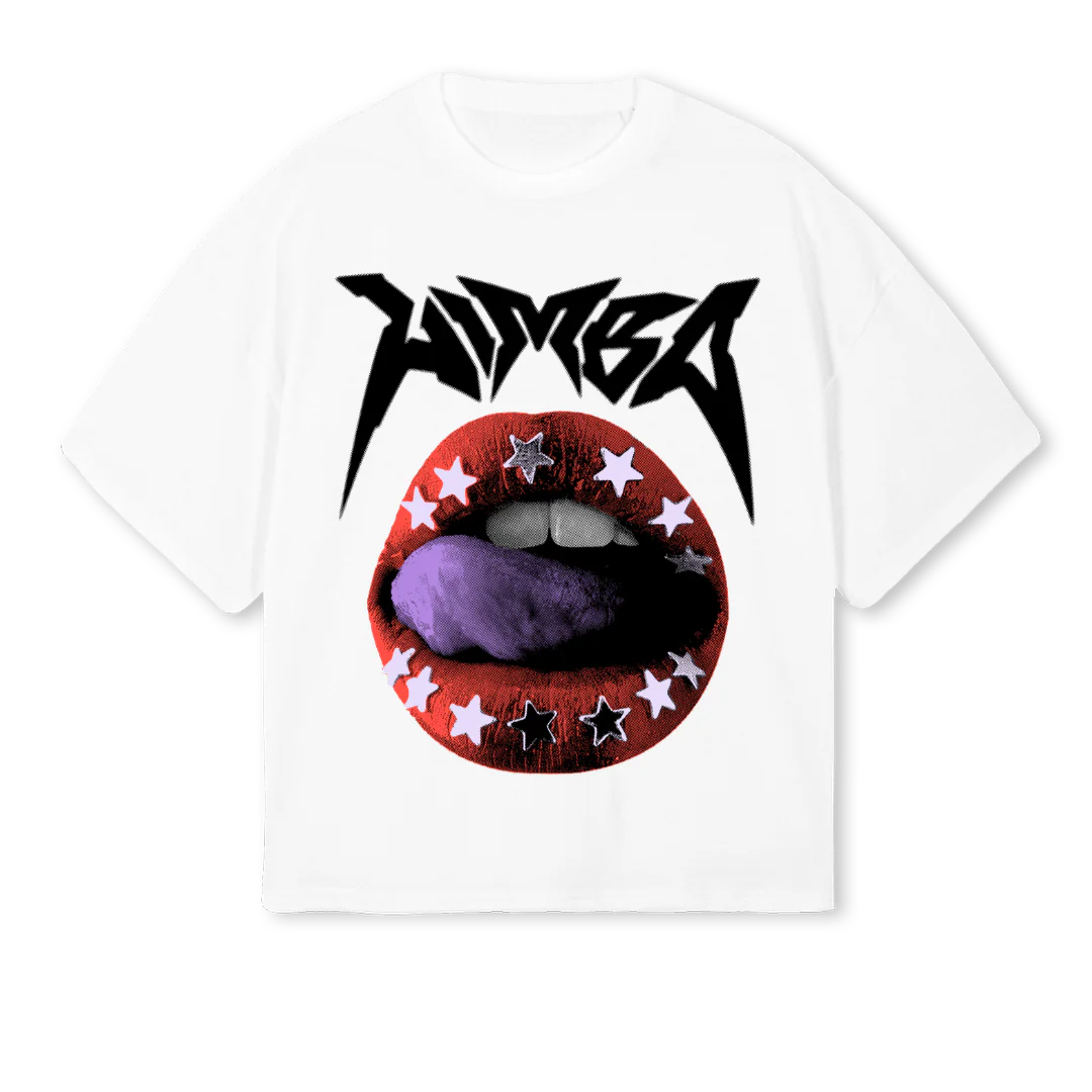 YOUTALKTOMUCH White Oversized Boxy Tee.
