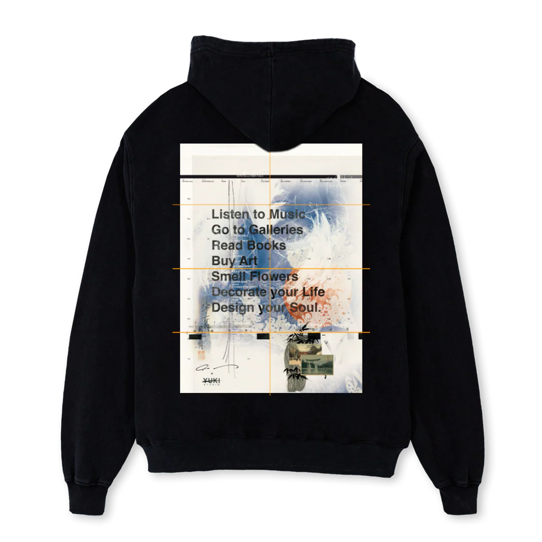 YUKI Black Oversized Hoodie.