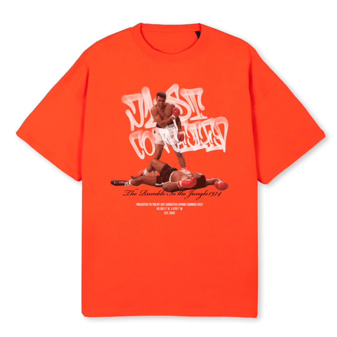 ZAIRE SEVENTYFOUR Hot Orange Oversized Tee.