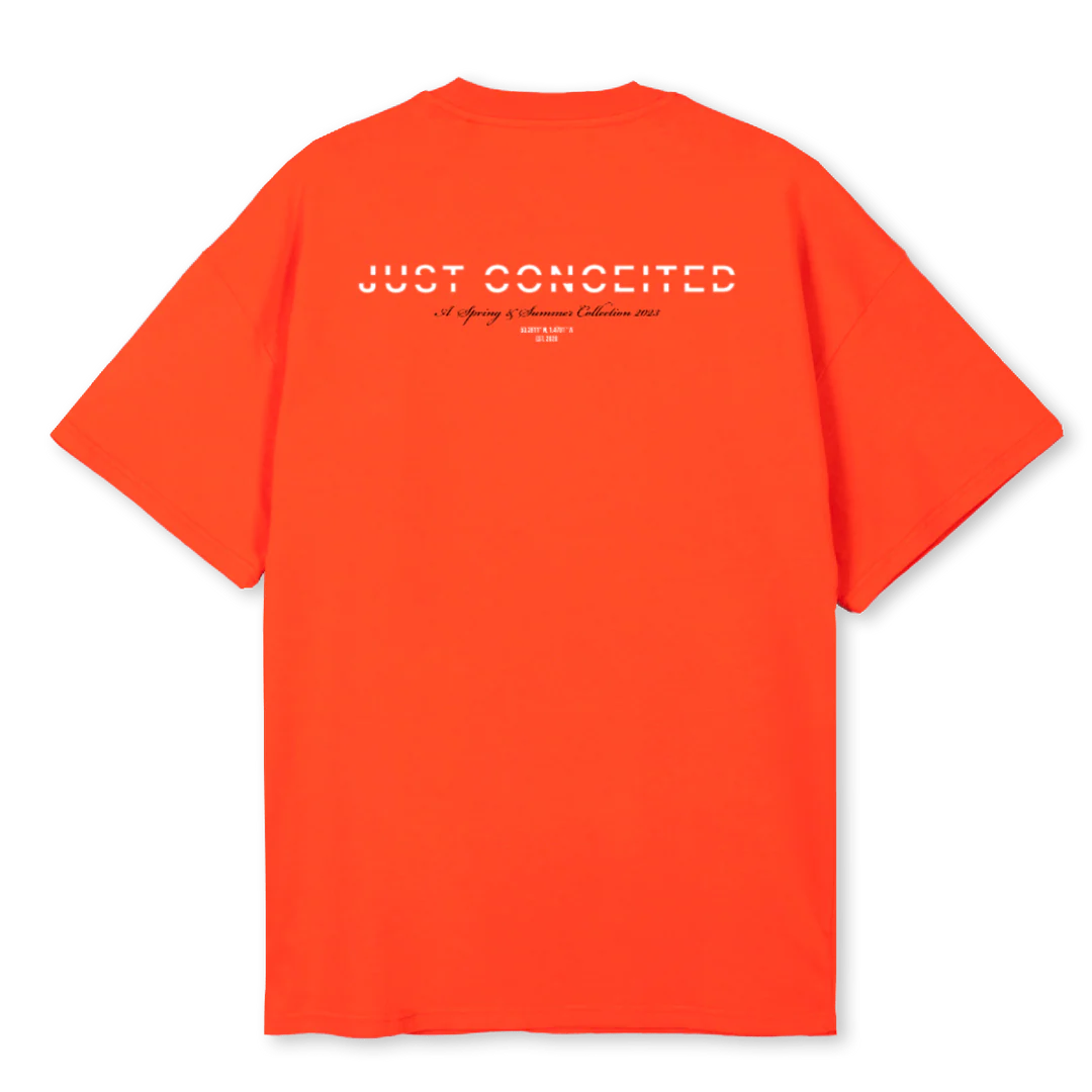 ZAIRE SEVENTYFOUR Hot Orange Oversized Tee. - Image 2