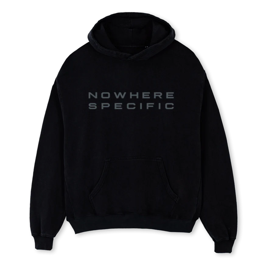 ZEROHOURHOODIENS Black Oversized Hoodie.