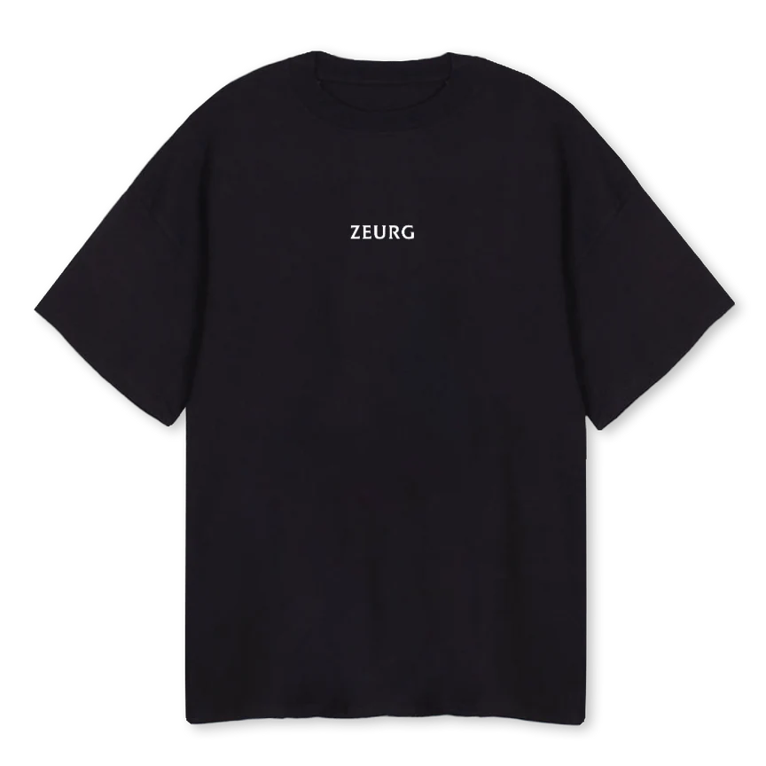 ZEURGBASIC Black Oversized Tee.