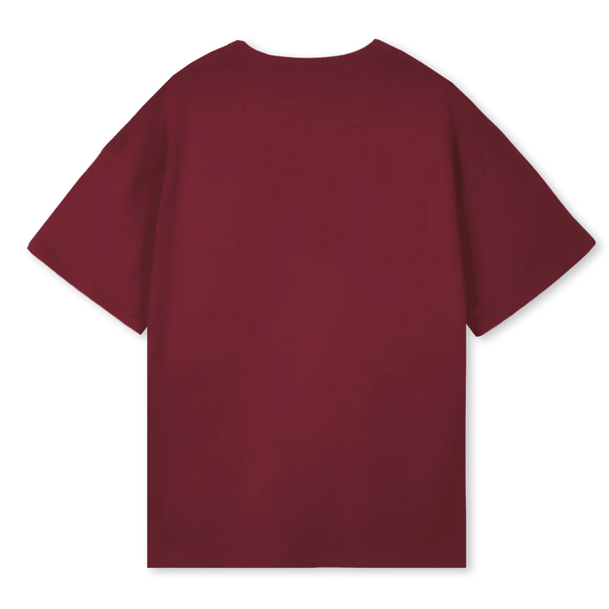 ZEURGCLASSIC Burgundy Oversized Tee. - Image 2