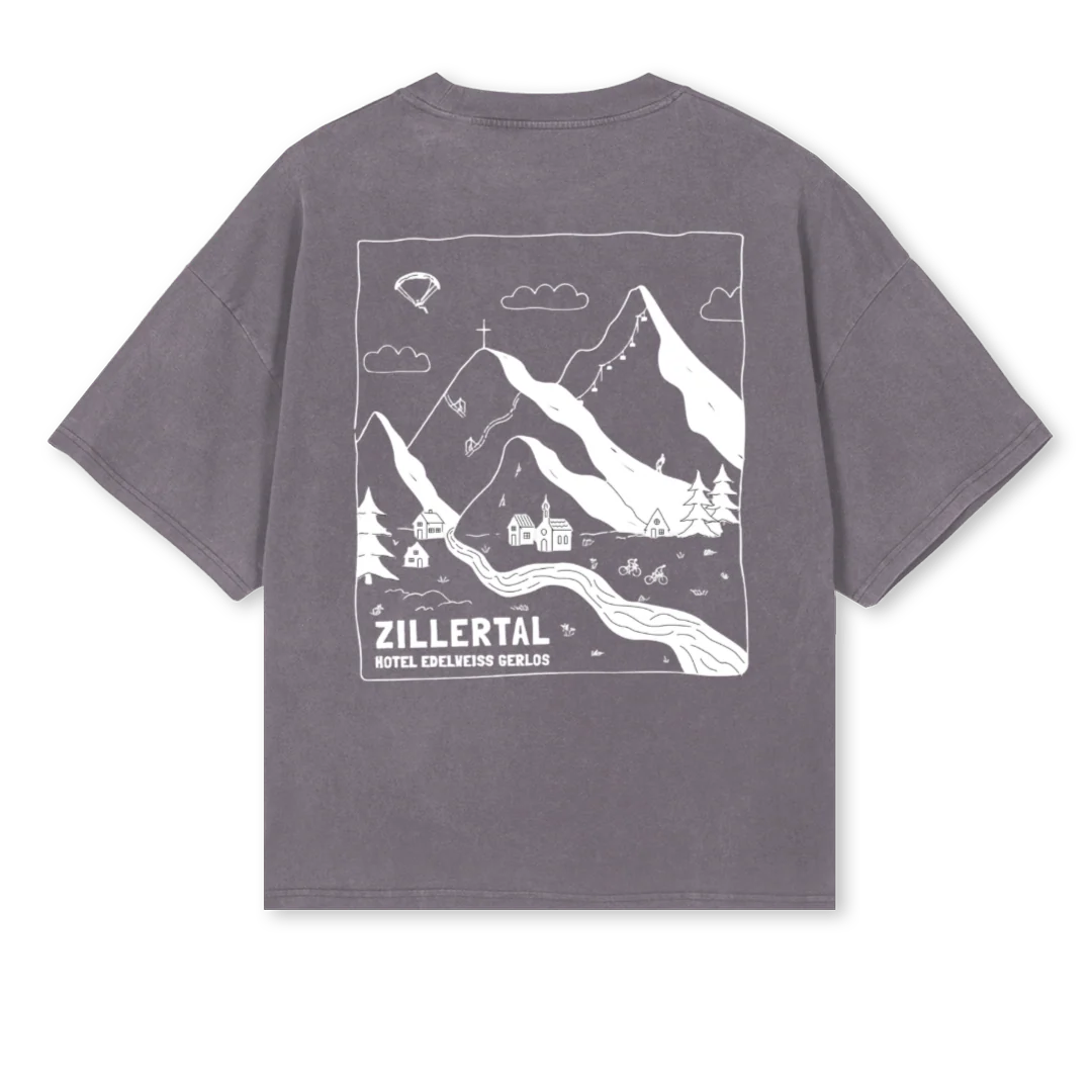 ZILLERTAL Pigment Grey Oversized Boxy Tee. - Image 2