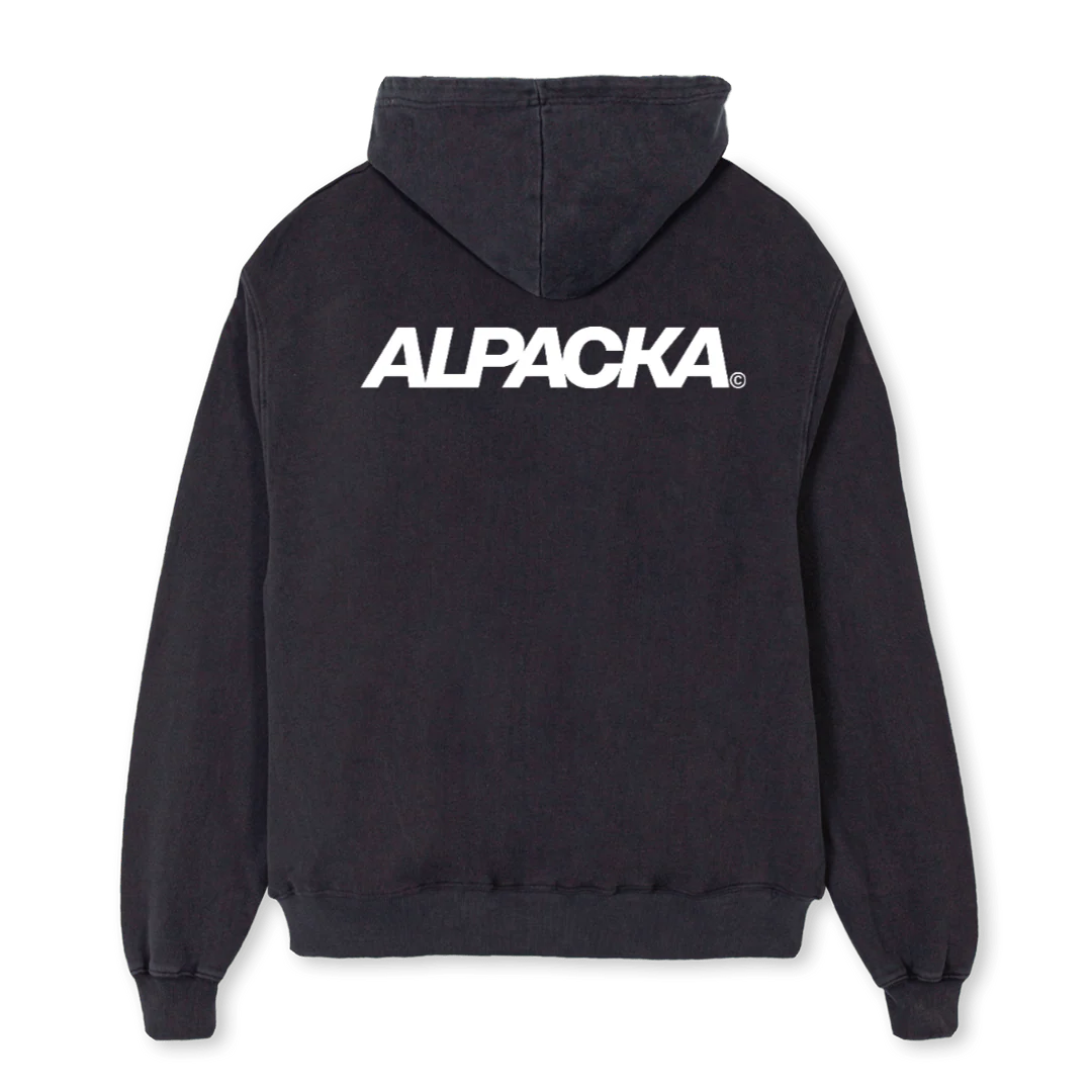 ZIP HOODIE BOTH SIDE Vintage Black Oversized Zipped Hoodie. - Image 2