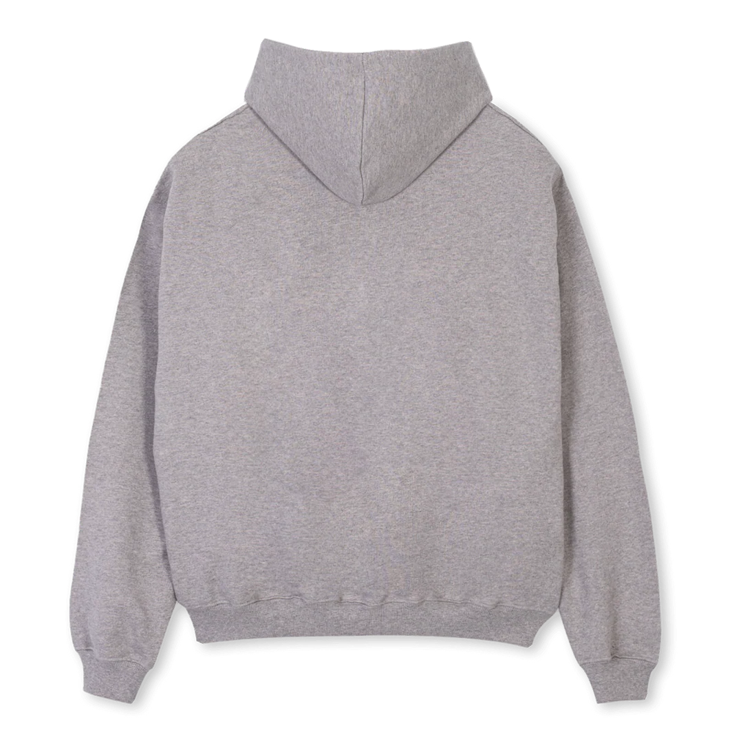 ZIPPER DAY ONES BC Grey Marl Oversized Zipped Hoodie. - Image 2