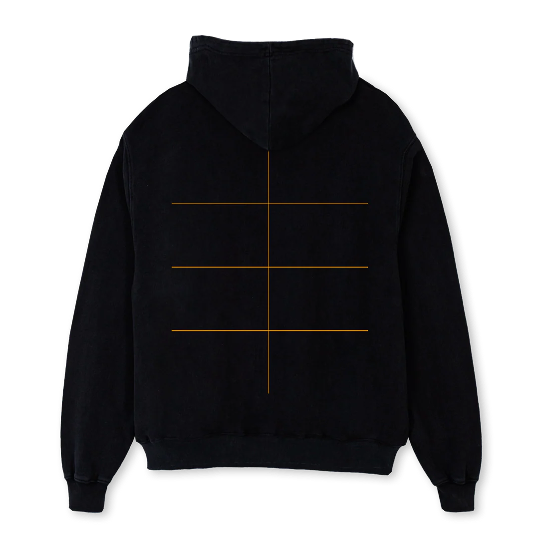 ZIPPERONE Black Oversized Zipped Hoodie. - Image 2