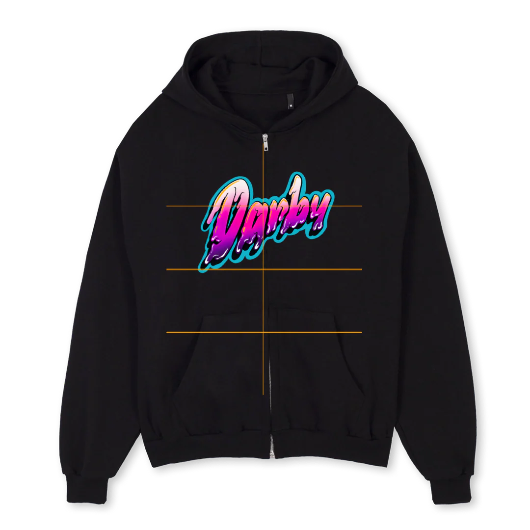 ZIPPERTEST Black Oversized Zipped Hoodie.