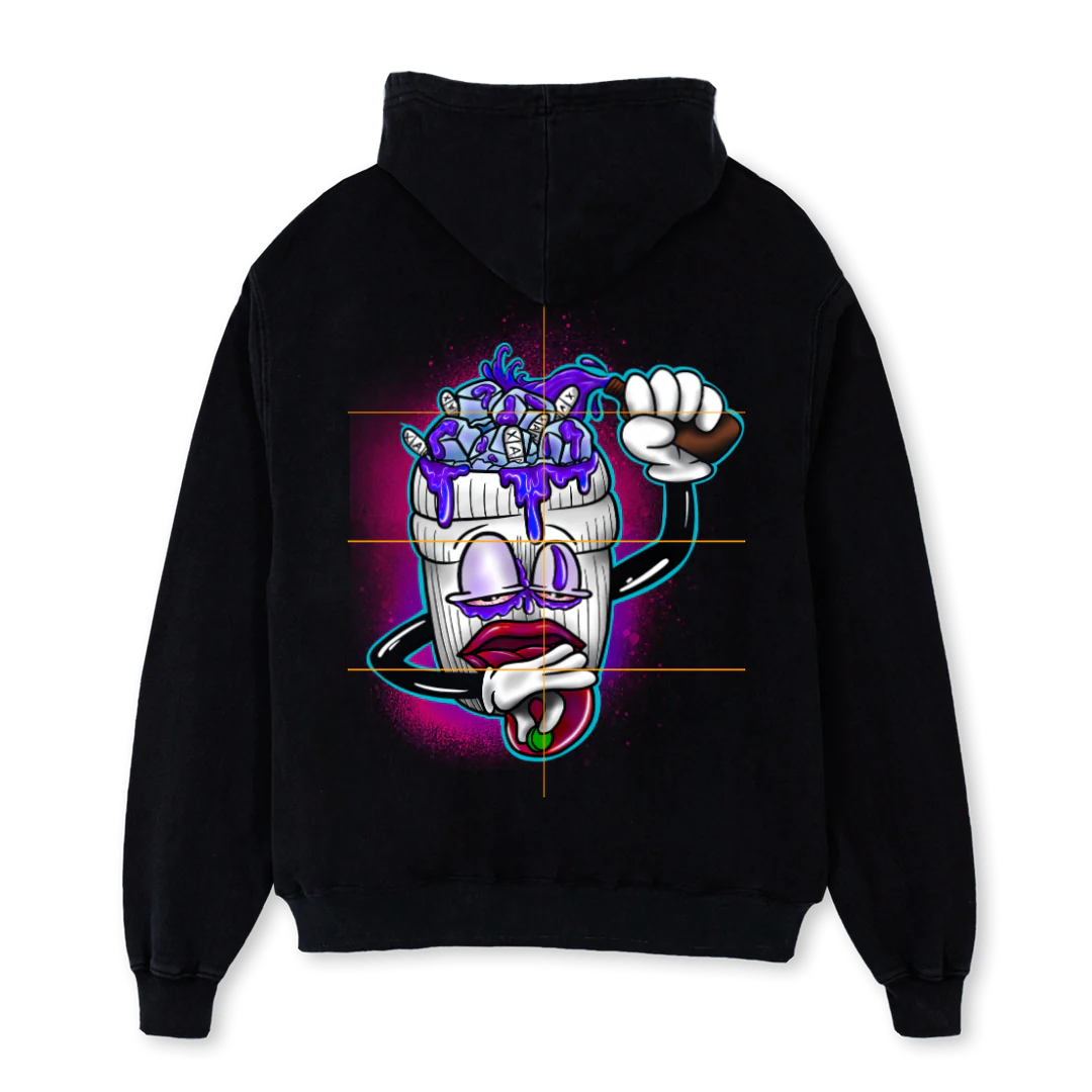 ZIPPERTEST Black Oversized Zipped Hoodie. - Image 2