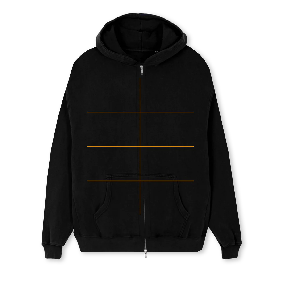 ZIPREGULARBEERWIT Black Regular Zipped Hoodie.