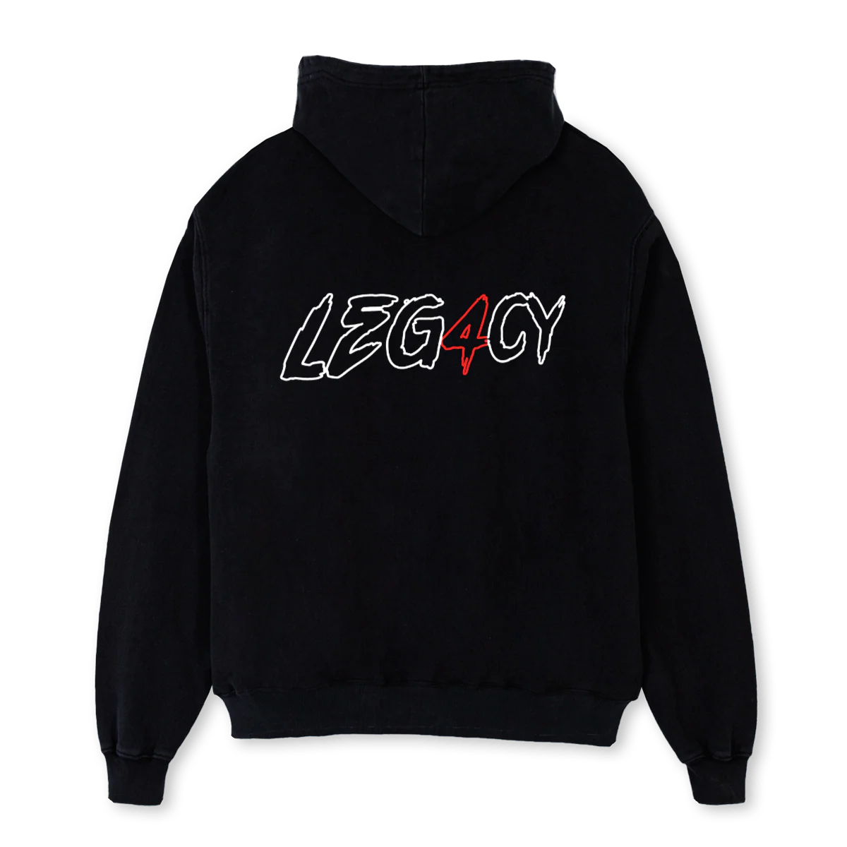 ZIPUP LEGAC Black Oversized Zipped Hoodie. - Image 2