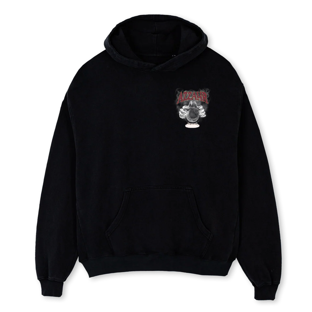 ZOLTAR Black Oversized Hoodie.