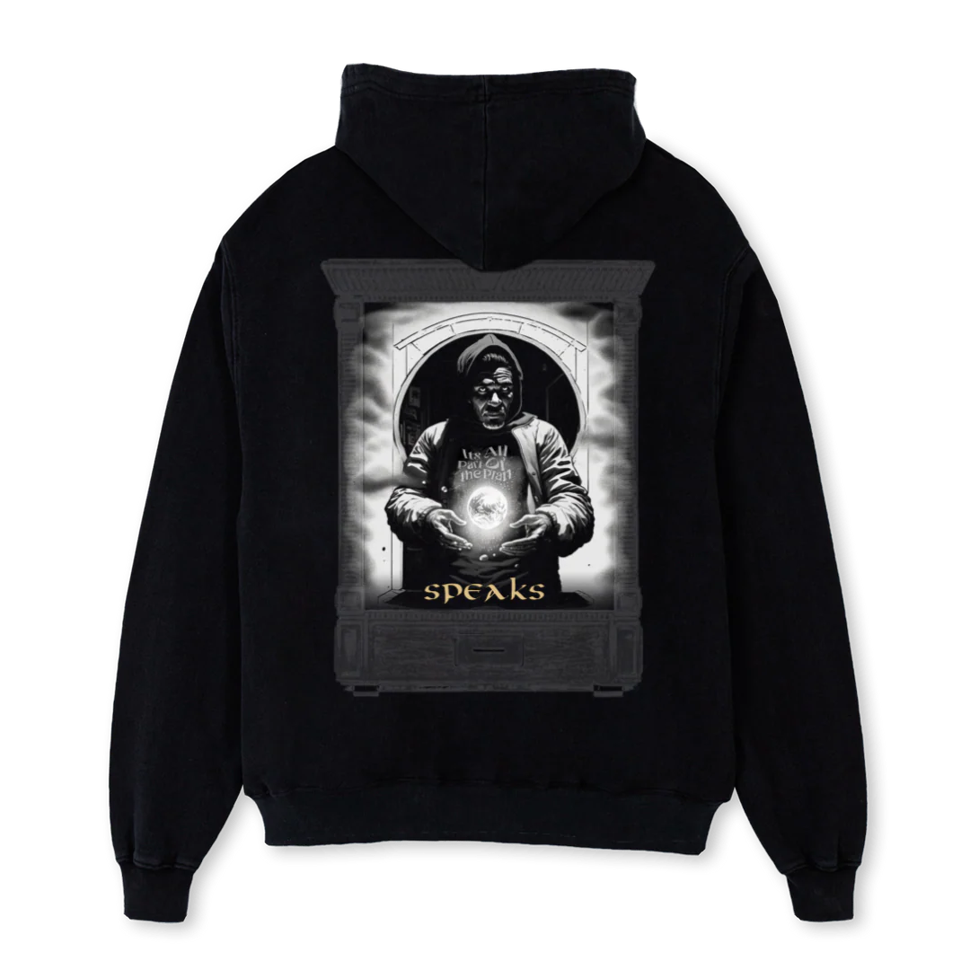 ZOLTAR Black Oversized Hoodie. - Image 2