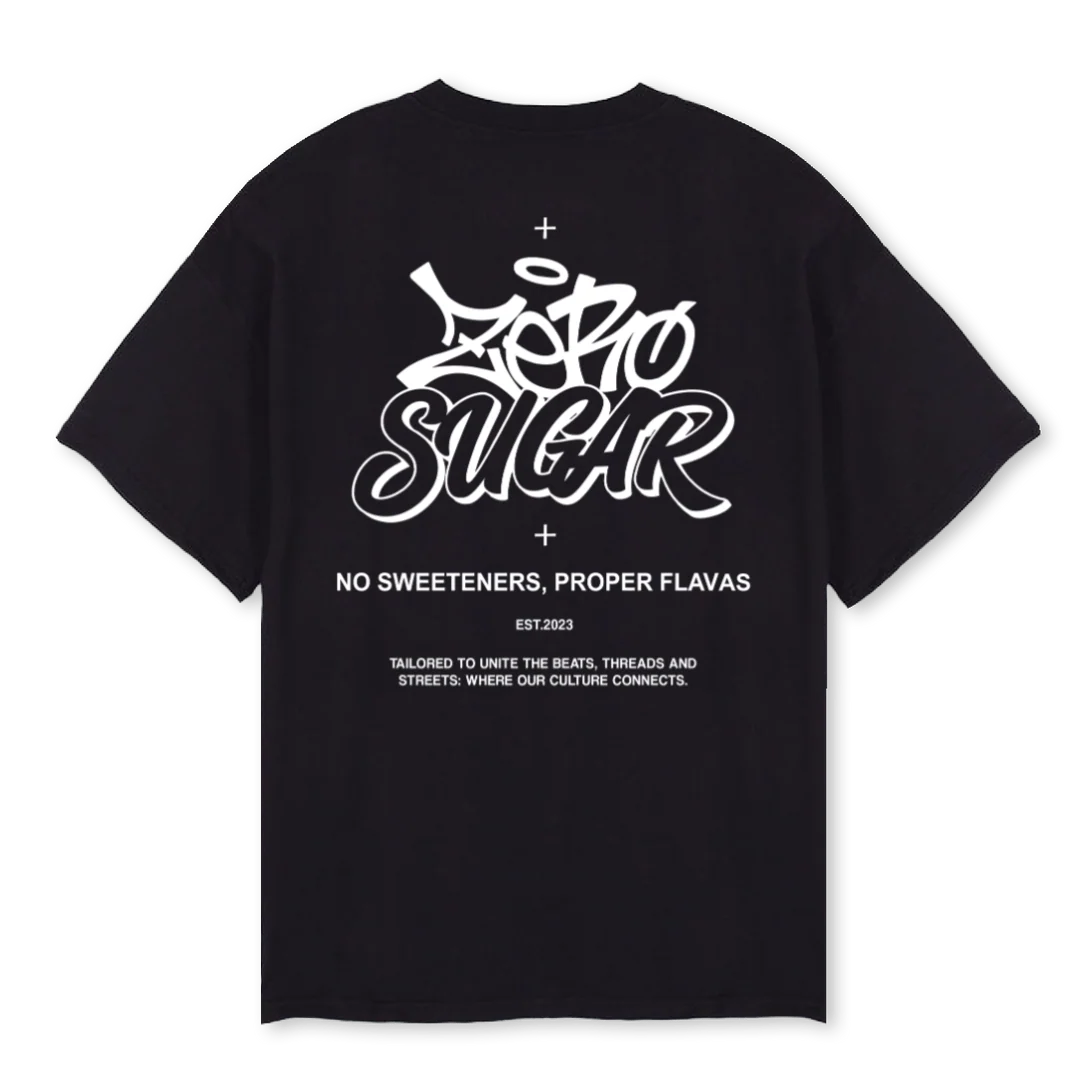 ZSBLACKOUTLINETEE Black Oversized Tee. - Image 2