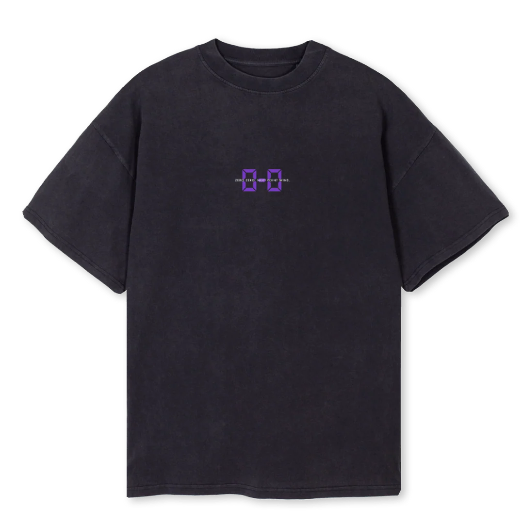ZZCOURTSIDE Vintage Black Oversized Tee.