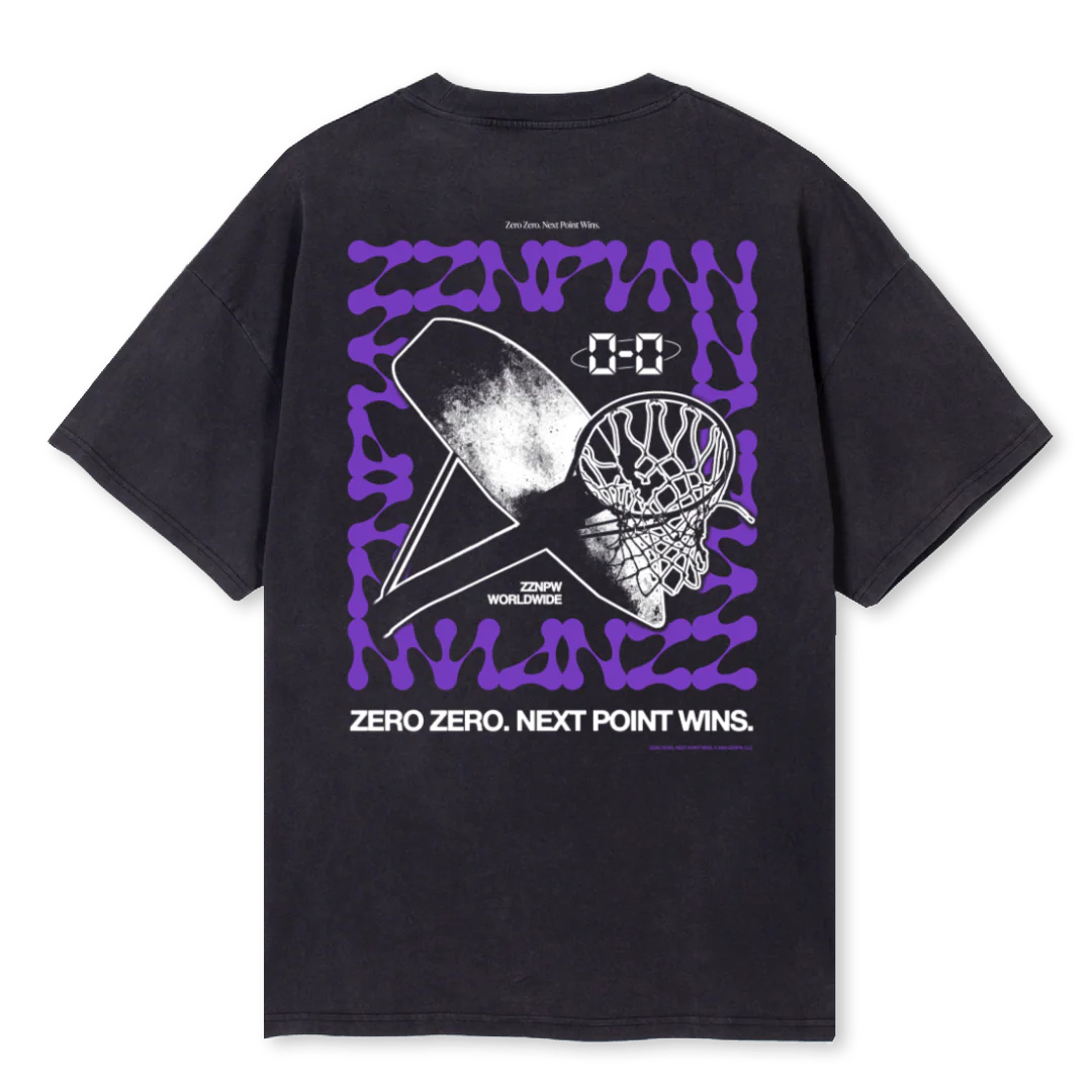 ZZCOURTSIDE Vintage Black Oversized Tee. - Image 2