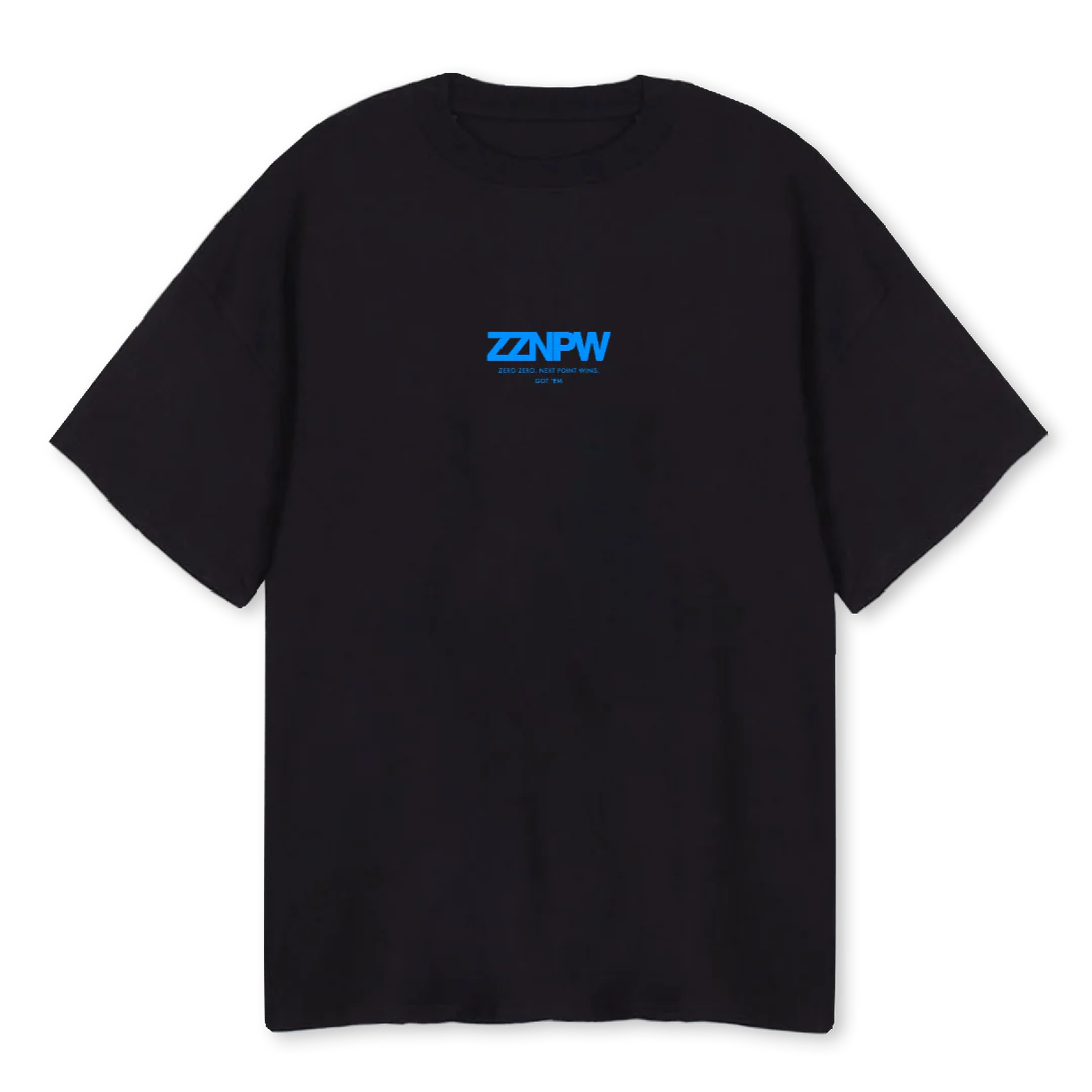 ZEROZEROGOTEM Black Oversized Tee.